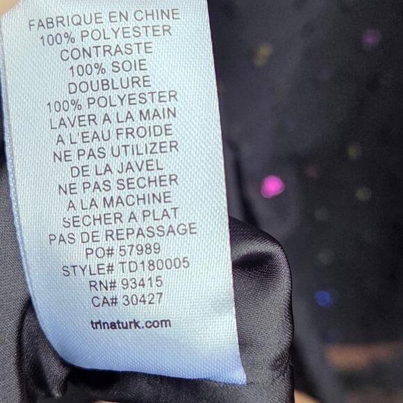 Trina Turk Winterluxe Tess 2 Metallic Multicolor Polka Dot Shift Dress Medium - Picture 7 of 8